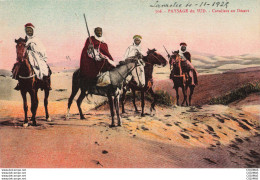 Delcampe - ALGERIE - S09039 - Paysage Du Sud - Cavaliers Au Désert - Cachet Militaire ? - - Männer