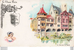 Delcampe - ILLUSTRATEURS - S11625 - Robida - Carte Pub - Le Vieux Paris - Offert Par Les Magasins Du Bon Marché - Un Coin Seine - - Robida