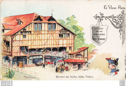 Delcampe - ILLUSTRATEURS - S11626 - Robida - Pub - Le Vieux Paris - Offert Magasins Du Bon Marché - Bt Vieille Halles Thétre - - Robida