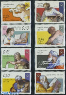 Vatican 2008 Sixtine Chapell 8v, Mint NH, Art - Michelangelo - Paintings - Nuovi