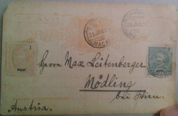 Delcampe - ! 1907 Alte Ganzsache Aus Macao, China Stempel Customs Lappa, Hong-Kong Nach Wien Mödling, Österreich - Lettres & Documents