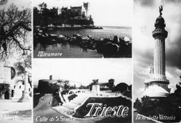 Delcampe - CPSM Trieste-Multivues-Beau Timbre   L4049 - Trieste (Triest)