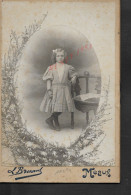 Delcampe - CDV PHOTO 14X10 TYPE CARTE DE VISITE L BRUANT MEAUX JEUNE FILLE : - Visitenkarten