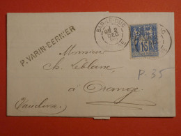 Delcampe - EC4 FRANCE LETTRE PERFORé  PERFIN .  COVER .. 1896  BAR LE DUC A ORANGE    +15C + +  + - Lettres & Documents