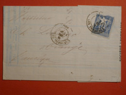 Delcampe - EC4 FRANCE LETTRE PERFORé ETOILE  PERFIN .  RARE COVER .. 1896  BAR LE DUC A ORANGE    +15C + +  + - Lettres & Documents
