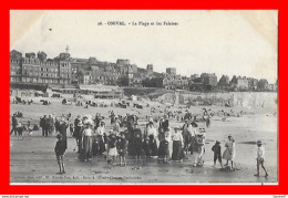 Delcampe - CPA (80)  ONIVAL.  La Plage Et Les Falaises, Animé...*38 - Onival
