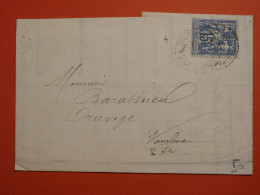 Delcampe - EC4 FRANCE LETTRE PERFORé   PERFIN .  RARE COVER .. 1884   A ORANGE    +15C + +  + - Lettres & Documents