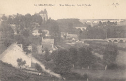 Delcampe - CPA - Culan - Vue Générale - Les 3 Ponts - Culan