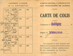 Delcampe - Guerre 39-45, WW2, Aubigny, Carte De Colis D'un Prisonnier De Guerre Nommé, 102ème Batterie Vannes - Non Classés