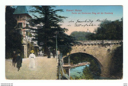 Delcampe - KURORT  MERAN (AUSTRIA):  PARTIE  AM  STEINERNEN  STEG  MIT  DER  ZENOBURG  -  FP - Merano