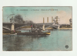 Delcampe - 92 . COLOMBES . LE PONT NEUF . USINES DE LA VILLE DE PARIS . BATEAUX A VAPEUR " MEUSE " ; - Colombes