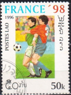 Delcampe - 1996- Laos -  Y & T 1221- "France '98" Coupe Du Monde De Football Voetbal - Used - Obli - Laos