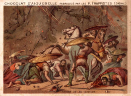 Delcampe - CHROMO CHOCOLAT D'AIGUEBELLE / COMBAT PENDANT LA PRIERE DE SAINTE CLOTILDE - Aiguebelle