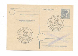 "ALL.BESETZUNG" 1948, Sonderstempel "LEIPZIG Robert Blum" Auf Postkarte (2050) - Postwaardestukken