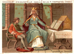 Delcampe - CHROMO CHOCOLAT D'AIGUEBELLE / BLANCHE DE CASTILLE INSTRUISANT SAINT LOUIS - Aiguebelle