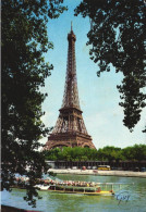 Delcampe - PARIS, EIFFEL TOWER, BOAT, GUY EDITION, POSTCARD, FRANCE - Eiffelturm