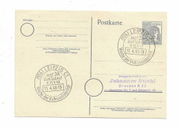 "ALL.BESETZUNG" 1948, Sonderstempel "LEIPZIG Woche Der Volkssolidaritaet" Auf Postkarte (2053) - Postwaardestukken