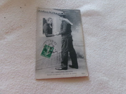 Delcampe - BELLE CPA "COSTUMES BRETONS...LE RETOUR DU MATELOT...CARANTEC-LOCQUENOLE"... - Carantec