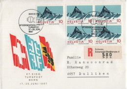 Delcampe - Switzerland Schweiz Helvetia 1967 FDC 67.Eidgenössisches Turnfest Bern Federal Gymnastics Festival, Automobil-Postbureau - FDC