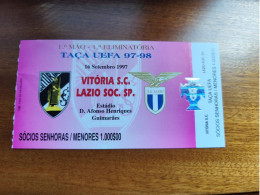 Delcampe - Bilhete Futebol UEFA - Vitória Sport Clube ( Guimarães, Portugal) Versus Lázio Soc. SP. (Itália) - Tickets D'entrée