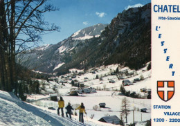 Delcampe - CPM - H4 - HAUTE SAVOIE - CHATEL - DEPUIS LES PISTES DE VONNES - ECHAPPEE SUR LA VALLEE ET LES CHALETS DE L'ESSERT - Châtel
