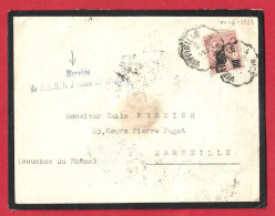 Delcampe - !!! MONACO, CACHET AMBULANT DE VINTIMILLE À NICE DE 1923 SUR LETTRE DU SERVICE DE SAS LE PRINCE DE MONACO - Poststempel