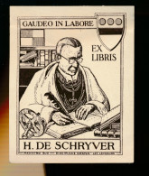 Delcampe - . EX LIBRIS   10 X 8  CM       =   Back Top Glue Residue - Ex Libris