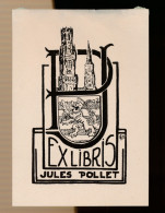 Delcampe - . EX LIBRIS   10 X 7  CM       =   Back Top Glue Residue - Ex Libris