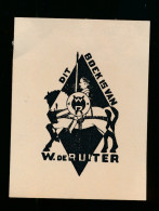 Delcampe - . EX LIBRIS   7 X 5,5  CM       =   Back Top Glue Residue - Ex Libris