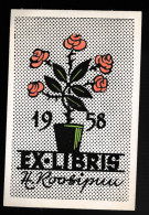 Delcampe - . EX LIBRIS   8 X 6  CM       =   Back Top Glue Residue - Ex Libris