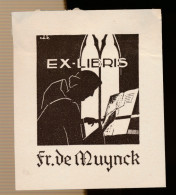 Delcampe - . EX LIBRIS   8 X 7  CM       =   Back Top Glue Residue - Ex Libris