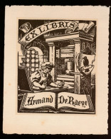 Delcampe - . EX LIBRIS  11 X 9  CM       =   Back Top Glue Residue - Ex Libris