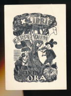 Delcampe - . EX LIBRIS      9 X 6,5     CM       =   Back Top Glue Residue - Ex Libris