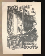 Delcampe - . EX LIBRIS      9 X 7     CM       =   Back Top Glue Residue - Ex Libris