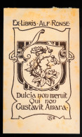 Delcampe - . EX LIBRIS      11 X 7     CM       =   Back Top Glue Residue - Ex Libris