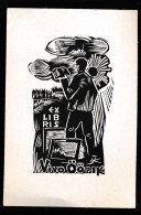 Delcampe - . EX LIBRIS      12 X 8    CM       =   Back Top Glue Residue - Ex Libris