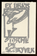 Delcampe - . EX LIBRIS      9 X 6    CM       =   Back Top Glue Residue - Ex Libris