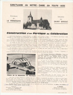 Delcampe - Querrien La Prenessaye (22) Feuillet édité Pour La Construction D'un Portique à Notre Dame De Toute Aide   1950 - Dépliants Turistici