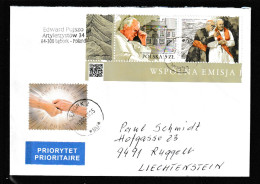 POLAND, Multifranked Cover 2025 To Liechtenstein (10 - Briefe U. Dokumente