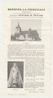 Delcampe - Querrien La Prenessaye (22) Feuillet D'information Sur Le Sanctuaire Notre Dame De Toute Aide   1950 - Dépliants Turistici