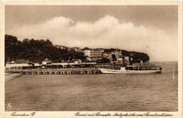 Delcampe - CPA Insel RÜGEN SASSNITZ Strand Mit Dampfer GERMANY (670016) - Sassnitz