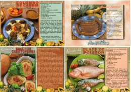 Delcampe - 22 CPM Recettes De Cuisine Antillaise. MARTINIQUE - Küchenrezepte