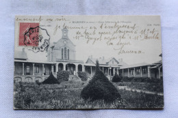 Delcampe - Cpa 1907, Marines, Cour Intérieure De L'hospice, Val D'Oise 95 - Marines