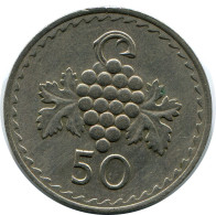 50 MILS 1979 CHYPRE CYPRUS Pièce #AP270.F.A - Chipre