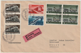 Delcampe - Schweiz Suisse 1947: Bahn Zu 277-280 Mi 484-487 Yv 441-444 FDC ⊙ JUBILÄUMSFAHRT ZÜRICH- BADEN 9.VIII.47 (Zu CHF 48.00) - FDC