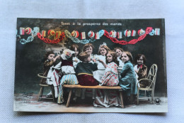 Delcampe - AA829, Cpsm, Enfants, Série Mariage, Toast à La Prospérité Des Mariés, Humour - Humorvolle Karten