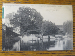 Delcampe - MONTBAZON, INDRE ET LOIRE, L'INDRE EN AVAL DU PONT, HOTEL DU CROISSANT, CPA. LIRE DESCRIPTION POUR PROMO - Montbazon