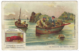 Delcampe - PECHE MARITIME - Les Homards Aux Casiers ( Bretagne ) -  Ed. Chocolat LOUIT FRERES & Co - Fischerei