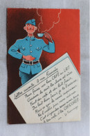 Delcampe - Cpa 1936, Lettre Ouverte à Ma Fiancée, Militaria, Humour - Humor