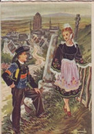 Delcampe - Locronan   G111      CPSM  10X15          Illustration Homualk ( Aspect Sale ) - Locronan